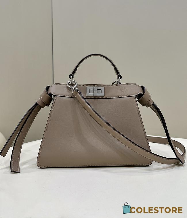 	 Fendi Peekaboo I See U Brown Size 27×11×20cm - 1