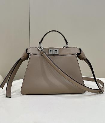 	 Fendi Peekaboo I See U Brown Size 27×11×20cm