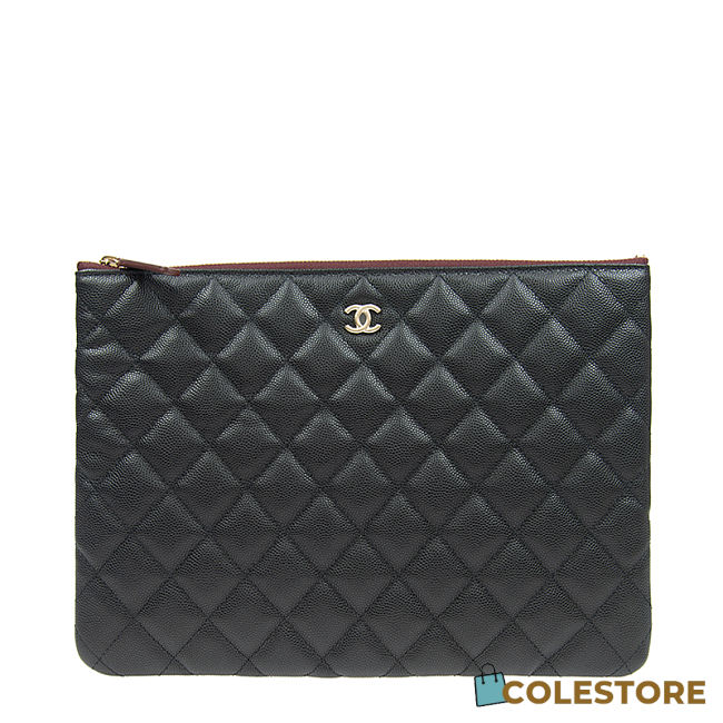 Chanel Pouch Classic O Case Medium Caviar Black - 1