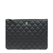 Chanel Pouch Classic O Case Medium Caviar Black - 1