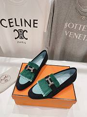 	 Hermes Kelly Royal Loafer Green  - 4