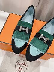 	 Hermes Kelly Royal Loafer Green  - 5