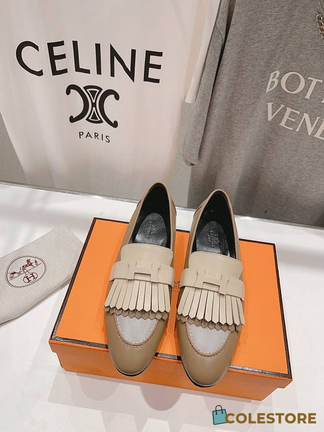 	 Hermes Kelly Royal Loafer Beige - 1