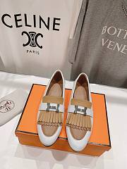	 Hermes Kelly Royal Loafer White - 1
