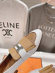 	 Hermes Kelly Royal Loafer White - 2