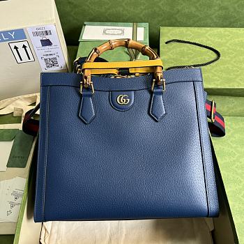 Gucci Diana Tote Bag In Dark Blue 35x30x14cm