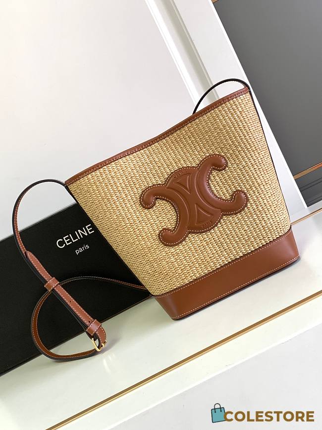 Celine Small Bucket Cuir Triomphe Size 18 X 22 X 13 - 1