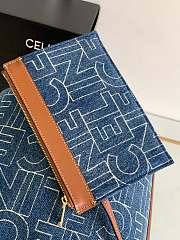 Celine Women Bucket 16 Bag in Denim with Celine All-Over Print-Navy 23 X 25 X 23 - 4