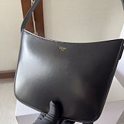 	 Celine Medium Celine Croque Bag In Triomphe Canvas And Calfskin Black 18.5-15.5-2 - 3