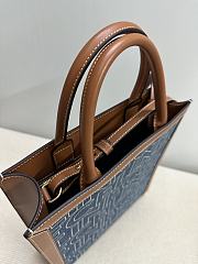 Vertical Cabas Celine In Denim With Celine All-Over Printnavy / Tan - 5