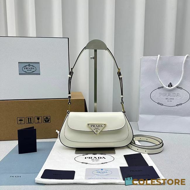 Prada Brushed Leather Shoulder Bag 25x14x4cm - 1