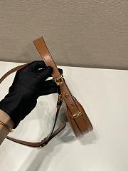 Prada Arqué Leather Shoulder Bag Brown 18x16x5 - 2