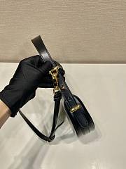 Prada Arqué Leather Shoulder Bag Black 18x16x5 - 4