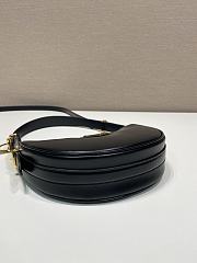 Prada Arqué Leather Shoulder Bag Black 18x16x5 - 2