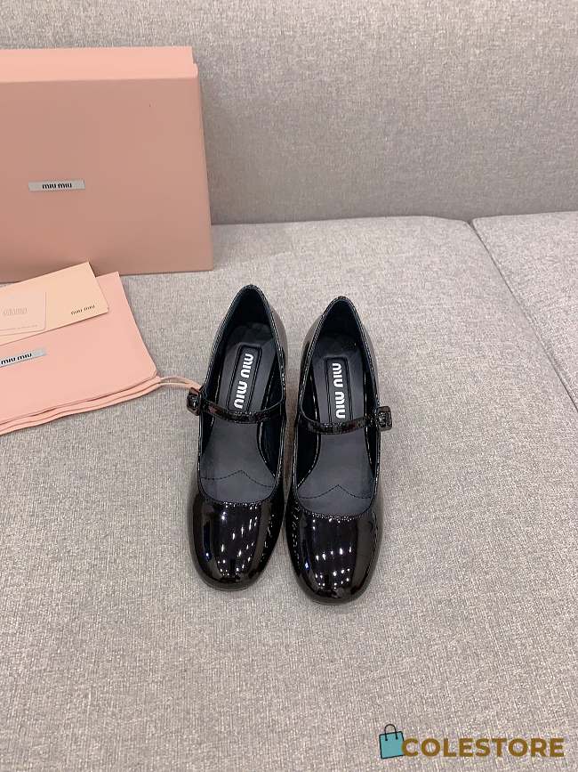 Miu Miu Patent Leather Pumps Black - 1