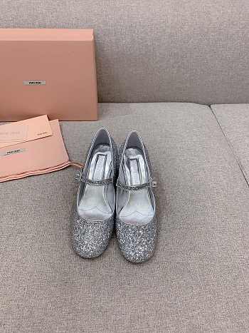 Miu Miu Patent Leather Pumps Silver Size 35-39