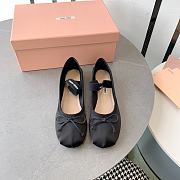 Miu Miu Satin Ballerinas Black - 1