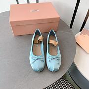	 Miu Miu Satin Ballerinas Blue - 1