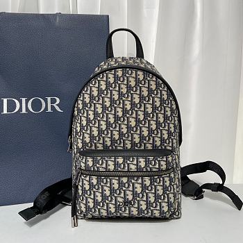 Dior Rider Backpack Beige And Black Dior Oblique Jacquard Size 29 x 32 x 12