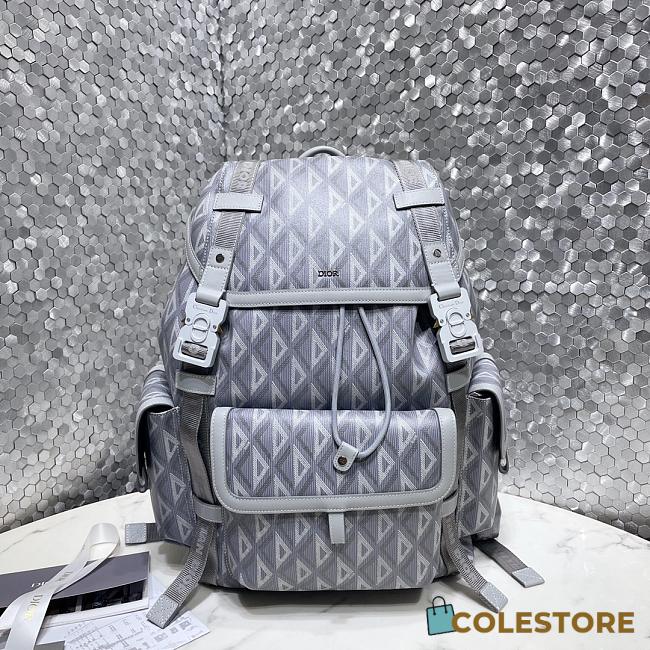 Dior Hit the Road Backpack Grey CD Diamond Canvas 43 x 51 x 20 cm - 1