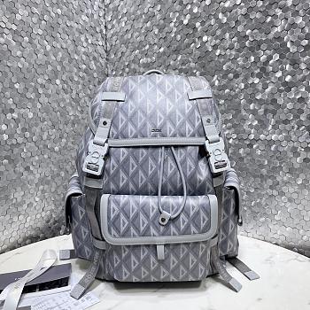 Dior Hit the Road Backpack Grey CD Diamond Canvas 43 x 51 x 20 cm