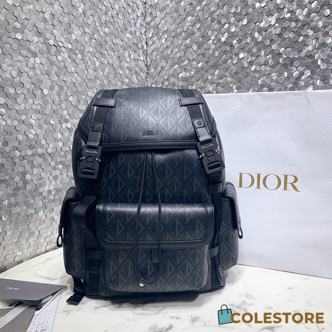 	 Dior Hit the Road Backpack Black CD Diamond Canvas 43 x 51 x 20 cm - 1