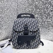 	 Dior Gallop Backpack Blue Grained Calfskin 28 x 40 x 12	 - 1