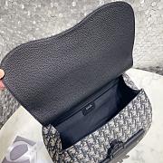	 Dior Gallop Backpack Blue Grained Calfskin 28 x 40 x 12	 - 4