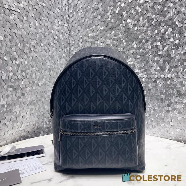 Dior Rider Backpack Black Cd Diamond Canvas And Smooth Calfskin 30 x 42 x 15cm - 1