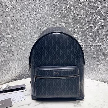 Dior Rider Backpack Black Cd Diamond Canvas And Smooth Calfskin 30 x 42 x 15cm