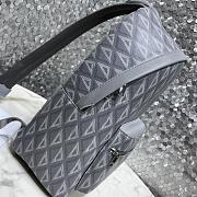  Dior Rider Backpack Grey Cd Diamond Canvas And Smooth Calfskin 30 x 42 x 15cm - 3