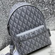  Dior Rider Backpack Grey Cd Diamond Canvas And Smooth Calfskin 30 x 42 x 15cm - 5