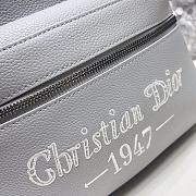 Dior Rider Backpack Dior Gray Grained Calfskin with ‘Christian Dior 1947’ Signature 30 x 42 x 15cm - 4