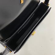 YSL Solferino Medium Satchel In Box Leather Black 23*16*6cm   - 4