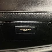 YSL Solferino Medium Satchel In Box Leather Black 23*16*6cm   - 3
