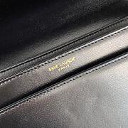 YSL Solferino Medium Satchel In Box Leather Black 23*16*6cm   - 2