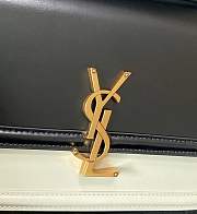  YSL Solferino Medium Satchel In Box Leather Black/White 23*16*6cm - 3