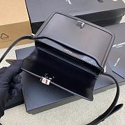 	 YSL Solferino Medium Satchel In Box Leather Black Silver Hardware 23*16*6cm - 2