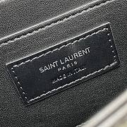	 YSL Solferino Medium Satchel In Box Leather Black Silver Hardware 23*16*6cm - 3