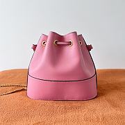 	 Valentino Garavani Mini Bucket Bag With Vlogo Signature Chain Pink 20x17x8cm - 6