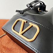 	 Valentino Garavani Mini Bucket Bag With Vlogo Signature Chain Black 20x17x8cm - 3