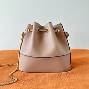 	 Valentino Garavani Mini Bucket Bag With Vlogo Signature Chain Beige 20x17x8cm - 3