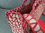 Valentino Le Troisieme Toile Iconographe Shopping Red Bag 40*25*17cm - 4