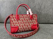	 Valentino Le Troisieme Toile Iconographe Mini Shopping Red Bag 28*19*12 - 1