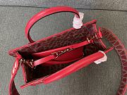 	 Valentino Le Troisieme Toile Iconographe Mini Shopping Red Bag 28*19*12 - 4