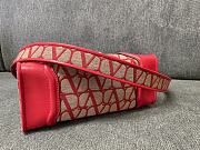 	 Valentino Le Troisieme Toile Iconographe Mini Shopping Red Bag 28*19*12 - 3