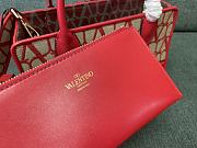 	 Valentino Le Troisieme Toile Iconographe Mini Shopping Red Bag 28*19*12 - 2