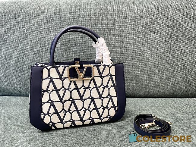 Valentino Vlogo Signature Toile Iconographe Handbag 28x18x11cm - 1