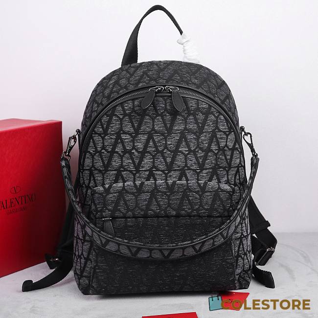 Valentino Garavani La Troisieme Toile lconographe Backpack Black 30x40x23cm - 1