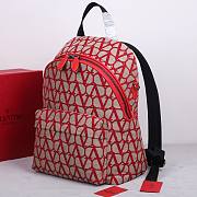 	 Valentino Garavani La Troisieme Toile lconographe Backpack Red 30x40x23cm - 4